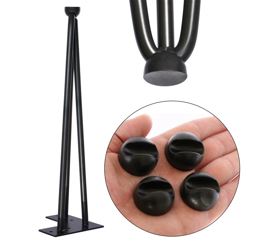 Mucola Tischbein Tischbeinschoner Bodenschutz 4er Set Hairpin 12mm Schwarz Transparent, Rutschfest Mucola Tischbein Tischbeinschoner Bodenschutz 4er Set Hairpin 12mm Schwarz Transparent, Rutschfest von Mucola