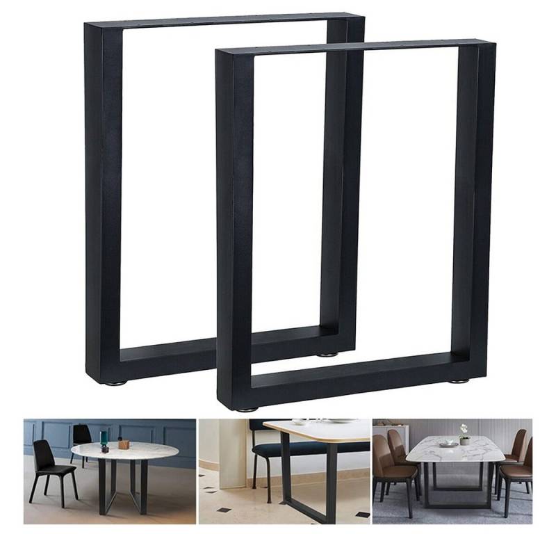 Mucola Tischbein Tischuntergestell Möbelfüße Tischgestell Möbelbeine Bankkufen, inkl. Bodenschützer von Mucola