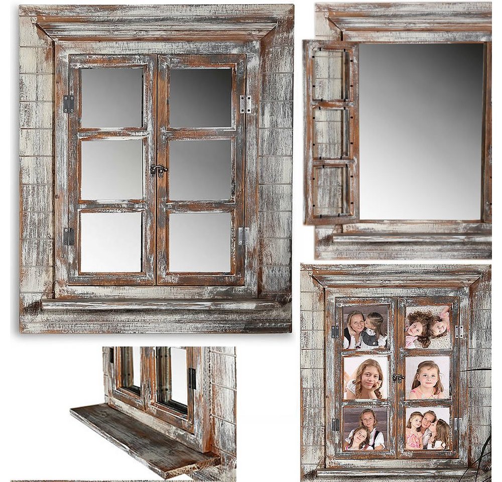 Mucola Wandspiegel Wandspiegel Spiegel Bilderrahmen Fensterladen Fotorahmen Dekospiegel (Stück) von Mucola