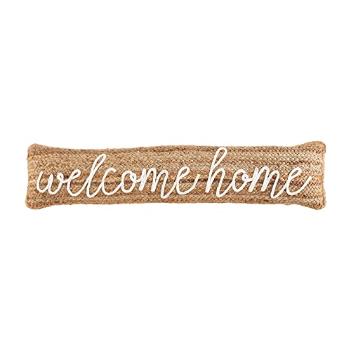 Mud Pie, Kissen mit Aufschrift Welcome Home, Jute, 88,9 x 20,3 cm, Hellbraun von Mud Pie