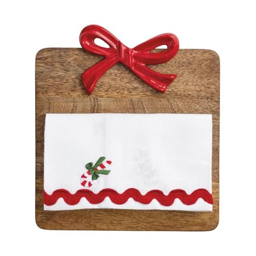 Mud Pie 42210185 Christmas Red Bow Board & Towel Weihnachtliches rotes Schleifen-und Handtuch-Set, Mangoholz, Braun Mud Pie 42210185 Christmas Red Bow Board & Towel Weihnachtliches rotes Schleifen-und Handtuch-Set, Mangoholz, Braun von Mud Pie