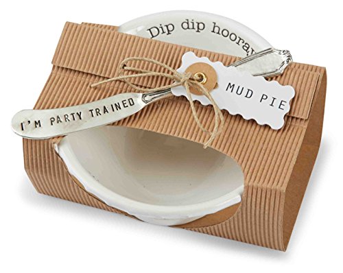 Mud Pie 4851031D Bowl Dip-Schüssel-Set, Silber Keramik, Hurra Mud Pie 4851031D Bowl Dip-Schüssel-Set, Silber Keramik, Hurra von Mud Pie