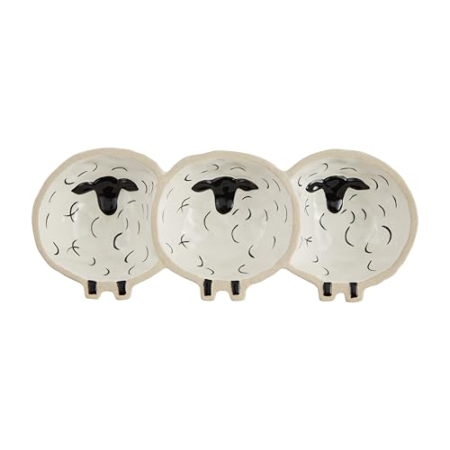 Mud Pie Farm Sheep Triple Tidbit, 14 x 27,9 cm, Weiß Mud Pie Farm Sheep Triple Tidbit, 14 x 27,9 cm, Weiß von Mud Pie