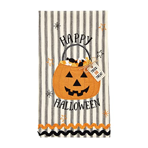 Mud Pie Halloween-Handtuch, gestreift, 45,7 x 66 cm von Mud Pie