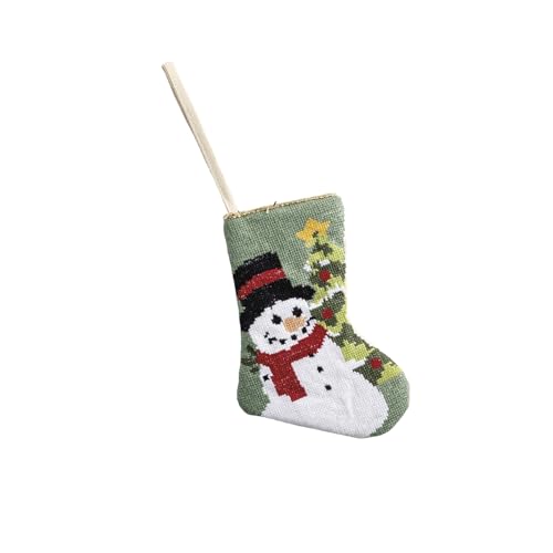 Mud Pie Mini-Weihnachtsstrumpf mit Schneemann-Nadelspitze von Mud Pie
