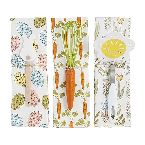 Mud Pie Frühlingshandtuch und Utensilien-Set, Blume, 66 x 41,9 cm von Mud Pie