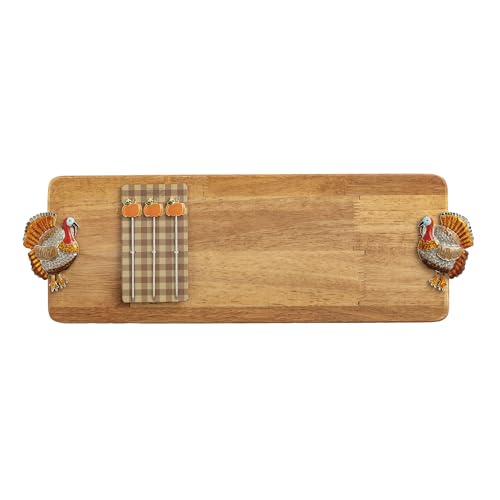 Mud Pie Thanksgiving-Truthahnbrett und Zahnstocher-Set von Mud Pie