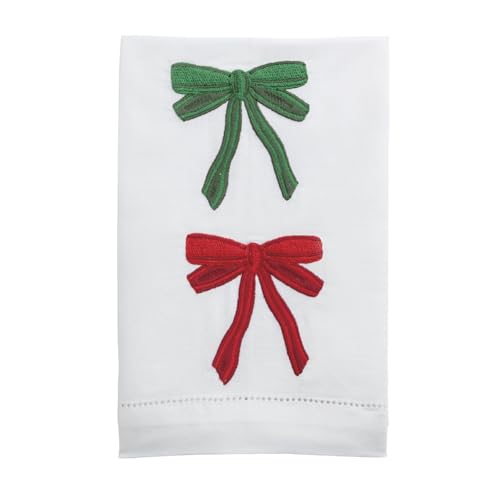 Mud Pie Weihnachtliches Handtuch mit Zwei Schleifen von Mud Pie