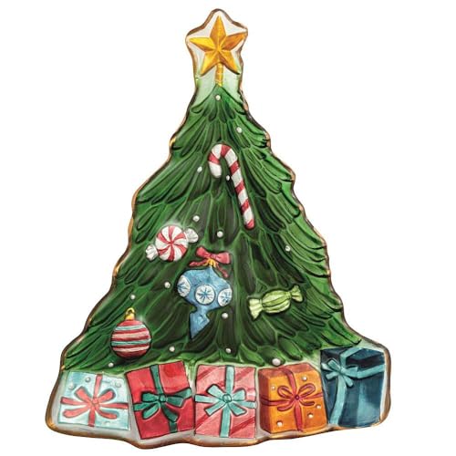 Mud Pie Weihnachtsbaum-Glasplatte von Mud Pie