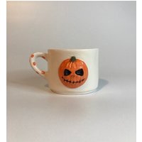 Halloween Kaffeetassen - 3 Verschiedene | Einzigartige Handgemachte Keramik Bunte Einzigartige Halloween-Geschenke Kürbis- Und Halloween Kaffeetassen - 3 Verschiedene | Einzigartige Handgemachte Keramik Bunte Einzigartige Halloween-Geschenke Kürbis- Und von MudCraftsCeramics
