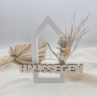 Haus Mit Mini-Haussegen Wasserwaage Aus Holz | Dahoam Haussegen Geschenk Trockenblumen Einzugsgeschenk Zum Einzug Haus Mit Mini-Haussegen Wasserwaage Aus Holz | Dahoam Haussegen Geschenk Trockenblumen Einzugsgeschenk Zum Einzug von MuddelBuddel