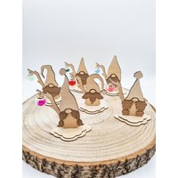 Mini Weihnachtswichtel Mit Glaskugellaterne | Kleines Wichtelgeschenk von MuddelBuddel