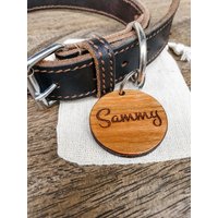 Personalisierte Hundemarke Aus Holz | Mit Name Und Telefonnummer von MuddelBuddel