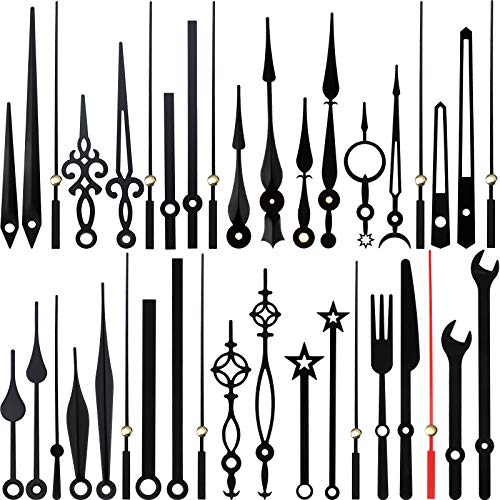 14 Stile Uhrwerk Mechanismus, Nicht Tickende Zeiger, Aluminium Uhrzeiger, Ersatz von DIY Ersatzteilen für Uhr Reparatur, 14 Stile von Größen, Schwarz 14 Stile Uhrwerk Mechanismus, Nicht Tickende Zeiger, Aluminium Uhrzeiger, Ersatz von DIY Ersatzteilen für Uhr Reparatur, 14 Stile von Größen, Schwarz von Mudder