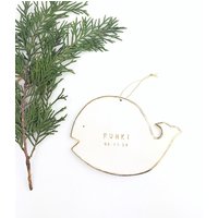 Maßgeschneiderte Handgemachte Weihnachtsbaumschmuck Personalisierte Ornament Whale Baby 1st Weihnachten Familienerbstück Urlaub Dekoration von MuddyHeart