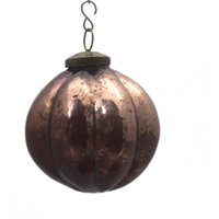 Schöne Melonenform Glas Weihnachtskugel Dekoratives Sammlerstück Vintage Kugel Weihnachtsbaum Außendekoration I23-104 von MudraArtTreasures