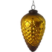 Traubenform Schöne Weihnachtskugel Im Deutschen Stil Kugel Made in India - Goldfarbe Bauernhof/Scheune Haus Dekor Schillernde Dekorationen I23-44 von MudraArtTreasures