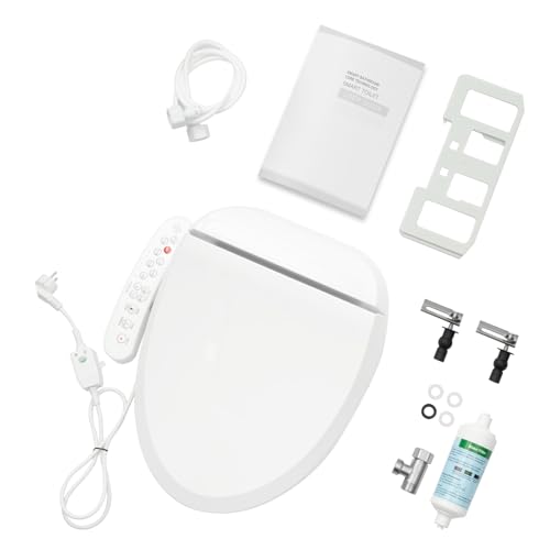 Mudshape Elektrositz Smart Toilettensitz, Dual-Control-Modus, Wassertemperatur und Sitztemperatur einstellbar, weiß von Mudshape