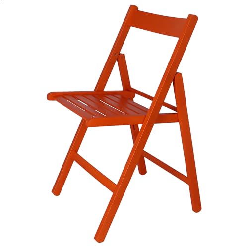 Mueblear 19016 Klappstuhl aus Holz, 43 x 46 x 79 cm orange von Mueblear