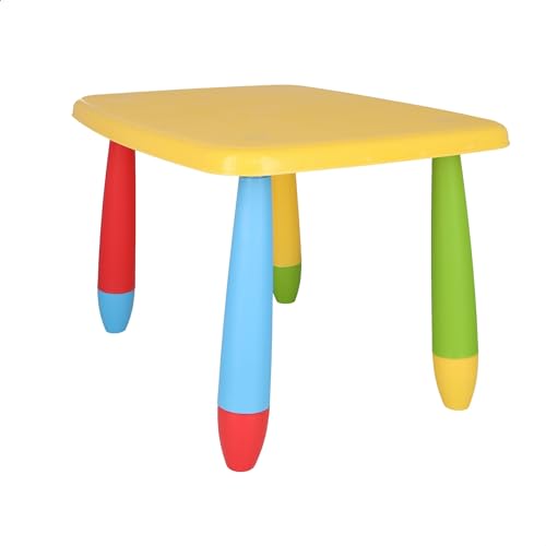 mueblear 90044 Tisch Kinder rechteckig Kunststoff gelb 73 x 58 x 48 cm von Mueblear