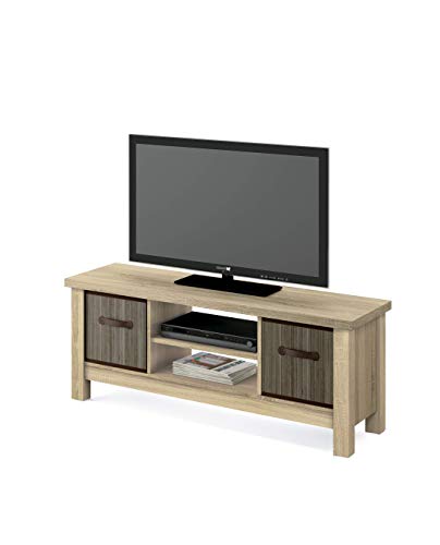 MUEBLES PITARCH Artik Nougat TV-Möbel, Spanplatte aus Partikeln und Melanin mit hoher Dichte, Kambrium Eiche, 51 x 130 x 41 cm von MUEBLES PITARCH