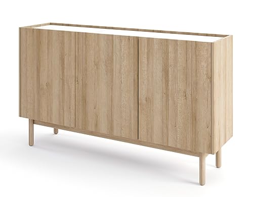 Boho 144/83 cm Wohnzimmerkommode Wohnzimmermöbel Wohnzimmermöbel Sideboard Esszimmer Sideboard Sideboard mit Beinen Landhausstil Eiche von Muebles Slavic