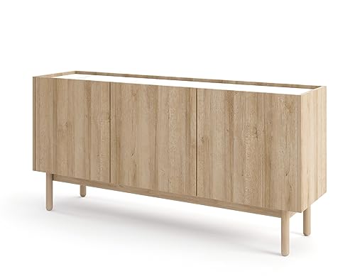 Boho 144 cm Wohnzimmerkommode Wohnzimmermöbel Wohnzimmermöbel Sideboard Esszimmer Sideboard Sideboard mit Beinen Landhausstil Eiche von Muebles Slavic