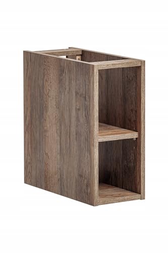 Muebles Slavic Badschrank Hängend unter Waschbecken 2 Ablagen Eiche laminiert 20 cm modern Badmöbel von Muebles Slavic