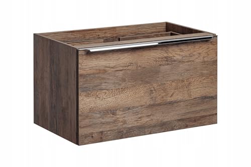 Muebles Slavic Badschrank Hängend unter Waschbecken 2 Schubladen 60cm Eiche Modern Badmöbel von Muebles Slavic