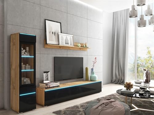 Muebles Slavic Wohnzimmermöbel-Set, RTV-Möbel-Set, 3 Elemente, moderne Wohnzimmermöbel, TV-Ständer, Wohnzimmermöbel von Muebles Slavic
