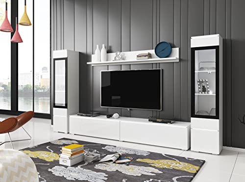 Muebles Slavic Wohnzimmermöbelset Vera II Vera II TV Möbelset Vera II 4-teilig, Moderne Wohnzimmermöbel, Wandschrank, Möbel Wohnzimmer von Muebles Slavic