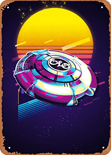Muecddoa Filmposter Retro Metallschild Electric Light Orchestra 1 Wandkunst Dekor Blechschild - 20,3 x 30,5 cm von Muecddoa