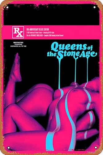 Muecddoa Kii Arens – 2010 – Queens of the Stone Age Konzert-Poster, lustiges sarkastisches Metall-Blechschild, Wanddekoration, Männerhöhle, Bar, Garage, Dekoration, Vintage-Poster, Schilder, 20,3 x Muecddoa Kii Arens – 2010 – Queens of the Stone Age Konzert-Poster, lustiges sarkastisches Metall-Blechschild, Wanddekoration, Männerhöhle, Bar, Garage, Dekoration, Vintage-Poster, Schilder, 20,3 x von Muecddoa