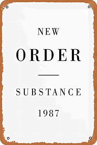 Muecddoa Poster "New Order Substance 5,047.0 cm, Wandkunst, Dekor, Metallschild, 20,3 x 30,5 cm von Muecddoa