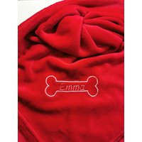 Personalisierte Hundedecke, Bestickte Namensdecke, Welpengeschenk, Katzendecke, Tiere, Hundespielzeug, 11 Farben, 70x100, 130x150 von MueggenStick