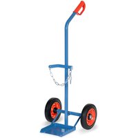 fetra® Stahlflaschen-Karre, für 1 Stahlflasche à 20-50 Liter, Vollgummi-Bereifung von fetra®