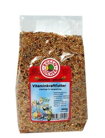 Mühlan 8X Wellensittich Vitaminkraftfutter 400g, wertvolle Saaten, Vogelfutter von Mühlan