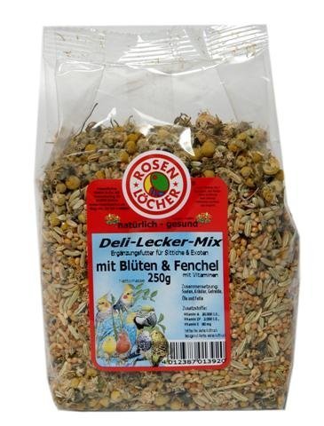 Mühlan 8X DeliLeckerMix Blüten/Fenchel 250g, f. Wellensittiche, Vogelfutter von Mühlan