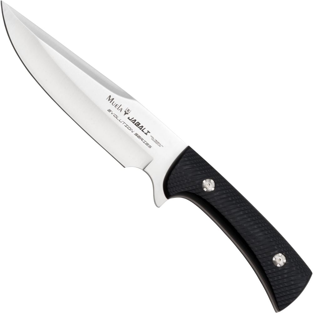 Muela Jabali Micarta black großes Messer mit Lederscheide von Muela