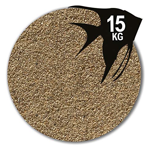 Anbobo Müller GmbH 15 kg Aquariumsand beige Aquariumkies Natur feuergetrocknet und gerundet 25 Körnungen (0,2-0,7 mm) von Anbobo