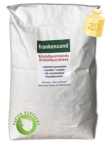 Anbobo Müller GmbH - Filtersand/Filterkies/Kristallquarzsand/Quarzsand für Sandfilteranlagen - 25 KG - 0,4-0,8 mm - Deutsche Produktion von Anbobo