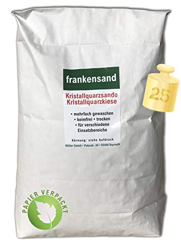 Anbobo Müller GmbH - Filtersand/Filterkies/Kristallquarzsand/Quarzsand für Sandfilteranlagen - 25 KG - 0,8-1,6 mm - Deutsche Produktion von Anbobo