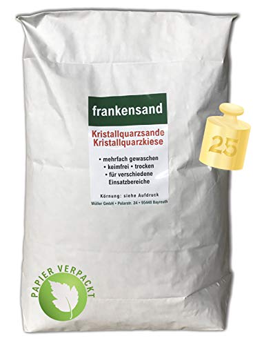 Anbobo Müller GmbH - Filtersand/Filterkies/Kristallquarzsand/Quarzsand für Sandfilteranlagen - 25 KG - 1,0-1,6 mm - Deutsche Produktion von Anbobo