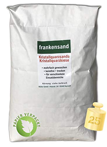 Anbobo Müller GmbH - Filtersand/Filterkies/Kristallquarzsand/Quarzsand für Sandfilteranlagen - 25 KG - 4,0-8,0 mm - Deutsche Produktion von Anbobo