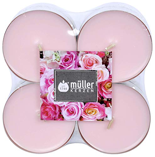 8er Maxi Duftteelicht, Müller Kerzenfabrik, neue Düfte, Duftrichtung:Rose von seit 1744 müller KERZEN