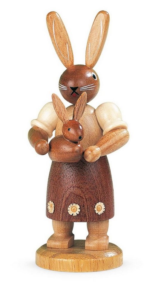 Müller Kleinkunst GmbH Seiffen Osterhase Hasenmutter mit Kind natur von Müller Kleinkunst, Original von Müller Kleinkunst! von Müller Kleinkunst GmbH Seiffen