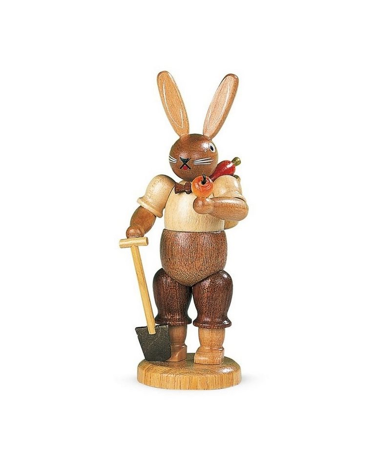 Müller Kleinkunst GmbH Seiffen Osterhase Müller-Kleinkunst aus dem Erzgebirge Hasengärtner, natur, klein, 11cm von Müller Kleinkunst GmbH Seiffen