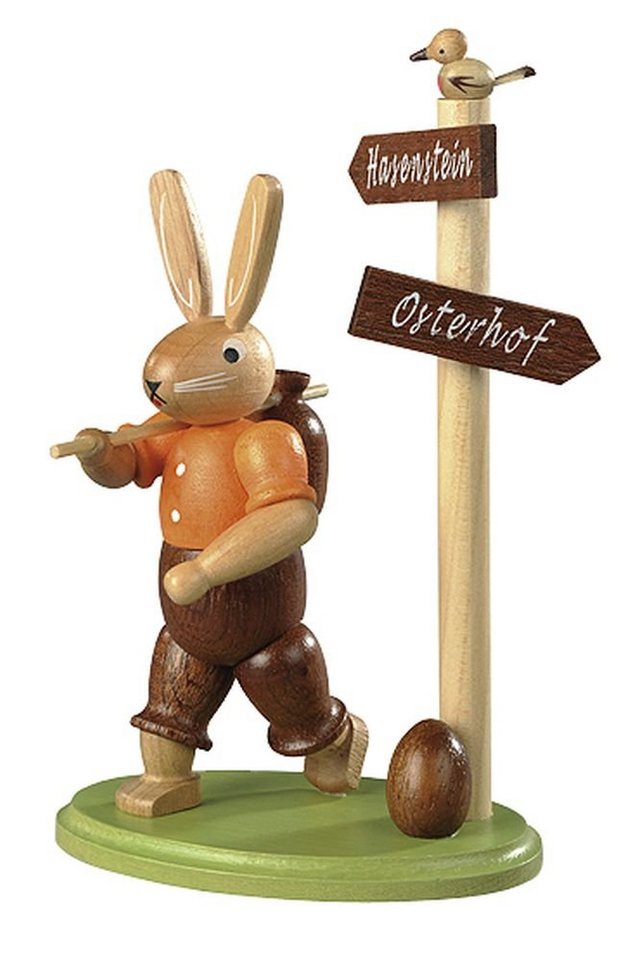 Müller Kleinkunst GmbH Seiffen Osterhase Osterfigur Hase Wanderer am Wegweiser farbig lassiert klein Höhe 14 c Müller Kleinkunst GmbH Seiffen Osterhase Osterfigur Hase Wanderer am Wegweiser farbig lassiert klein Höhe 14 c von Müller Kleinkunst GmbH Seiffen
