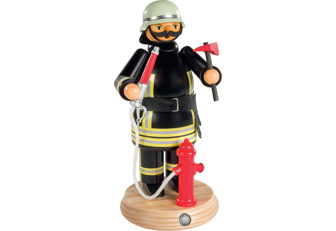 Müller Kleinkunst GmbH Seiffen Räuchermännchen Feuerwehrmann (24cm) Räuchermann von Müller Kleinkunst von Müller Kleinkunst GmbH Seiffen
