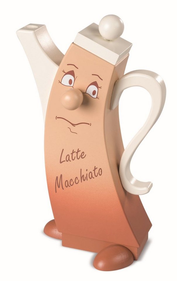 Müller Kleinkunst GmbH Seiffen Räuchermännchen Räuchermann Räucherfigur modern Latte Macchiato (LxBxH):12x7x21cm NE von Müller Kleinkunst GmbH Seiffen